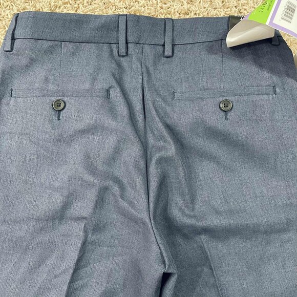 Haggar Men’s Non-Iron Straight Fit Performance Dress Pants Navy, Size 30x30 - Picture 11 of 15